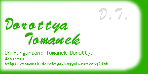 dorottya tomanek business card